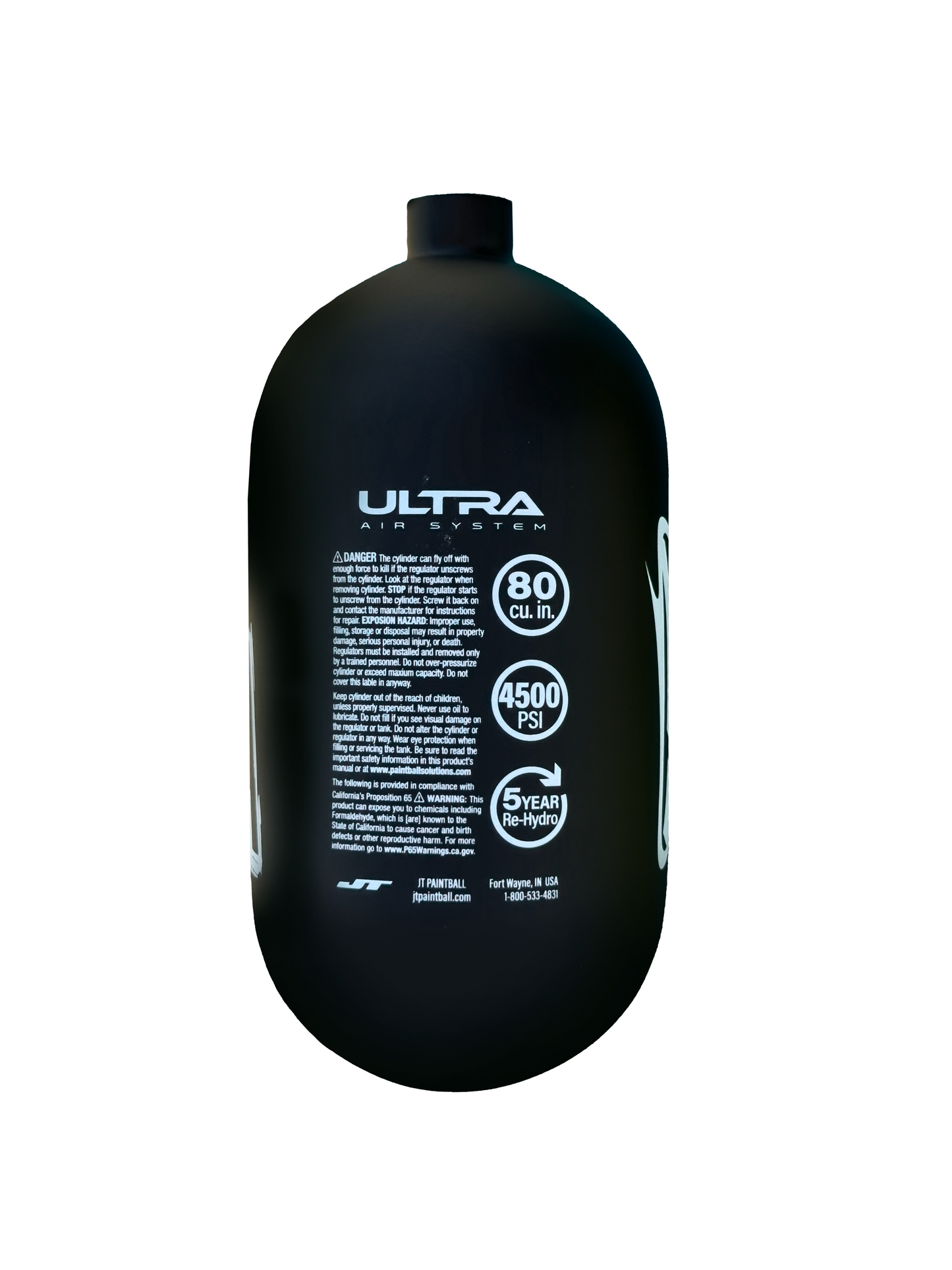 JT Ultra Air System 80/4500 Bottle - Matte Black