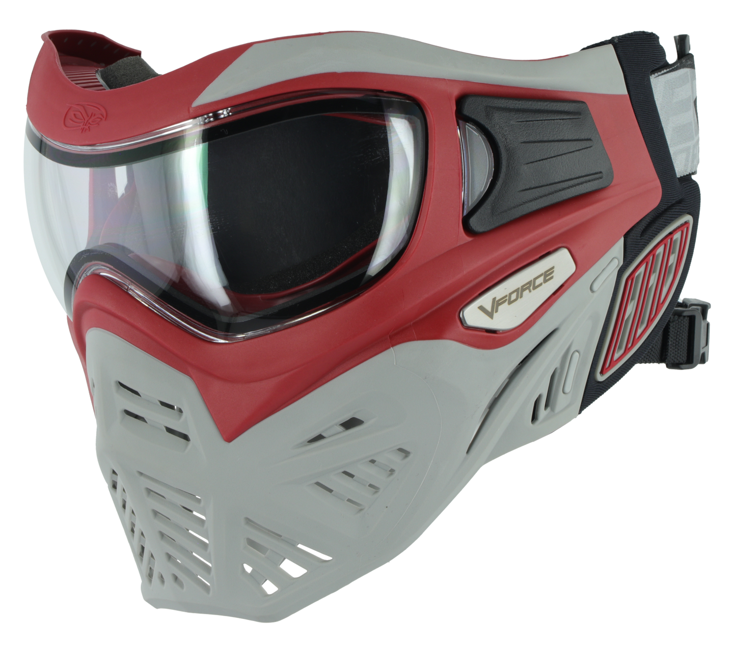 VForce Grill 2.0 Dragon - Red/Gray - with visor and lens [Thermal Clear]