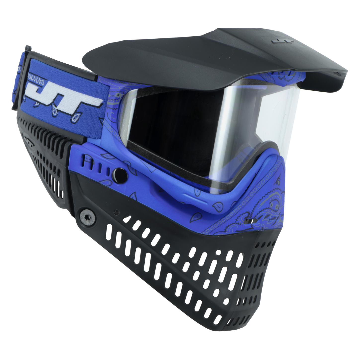 JT Paintball Spectra Proflex Goggle - Bandana Blue Limited Edition - with lens [Thermal Clear & Thermal Smoke]