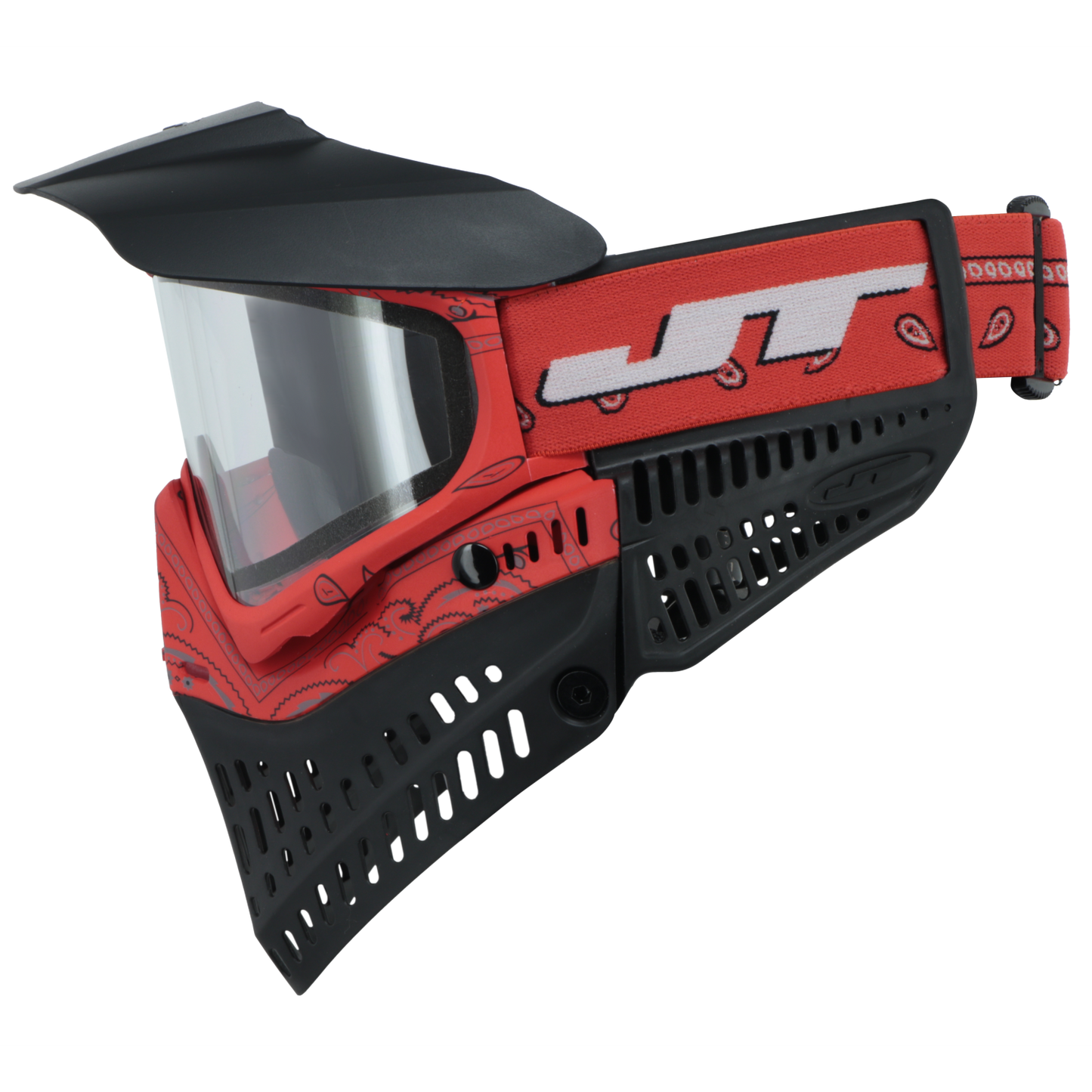 JT Paintball Spectra Proflex Goggle - Bandana Red Limited Edition - with lens [Thermal Clear & Thermal Smoke]